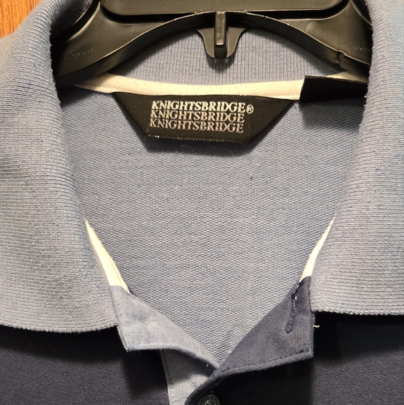 Knightsbridge men's blue & white polo shirt szL - Picture 3 of 10